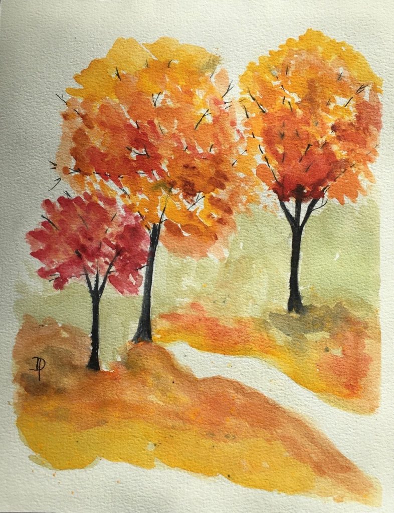 "Colors of Fall" (watercolor on paper), 8x10 - NFS