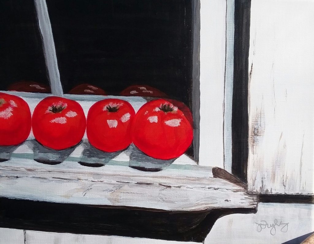 "Tomatoes" (acrylic on canvas), 11x14 - NFS