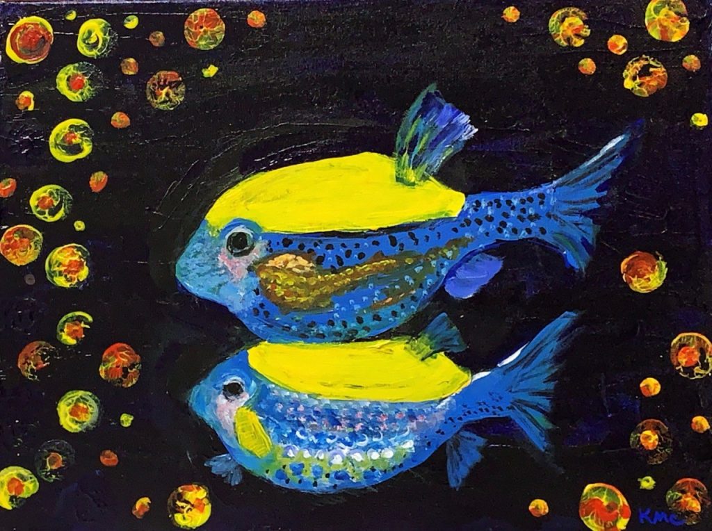 "Trunk Fish" (acrylic on canvas), 16x12 - NFS