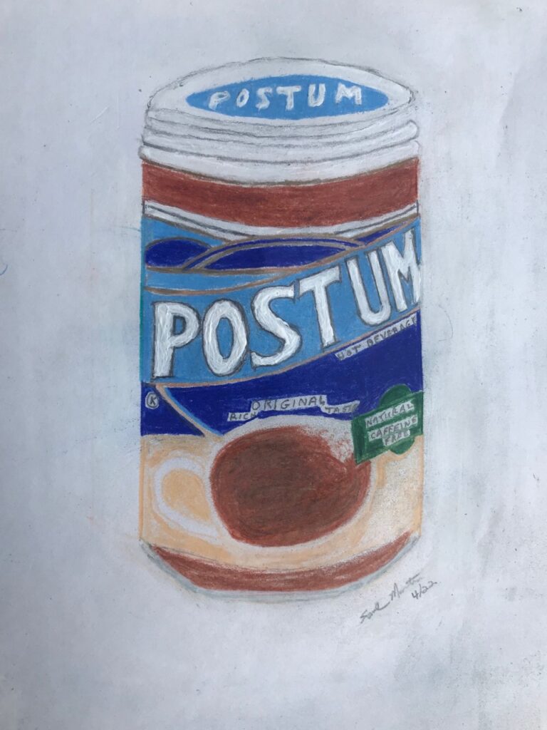 Postum (acrylic and colored pencil on paper), 10x6.5 - Price Negotiable 