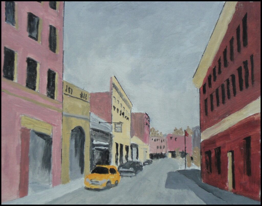Main St Gardner (oil on canvas), 8x10 - NFS