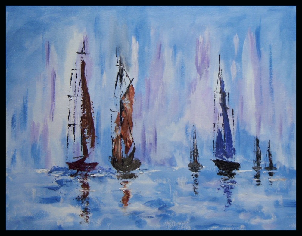 Sailors, Adrift (oil on paper, 11x14) - SOLD