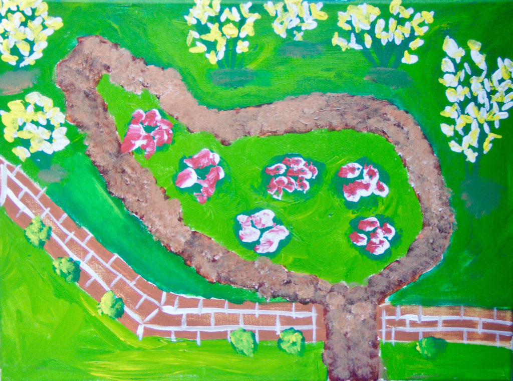 "Garden Wall" (acrylic), NFS