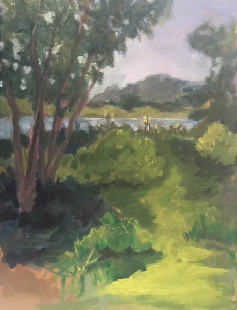 "A Glimpse of the River" (pastel), NFS