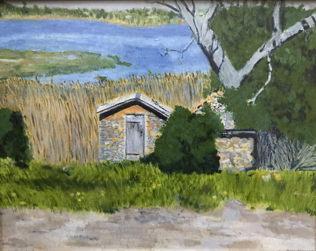 "View from Coggeshall Farm" (acrylic), $100.00