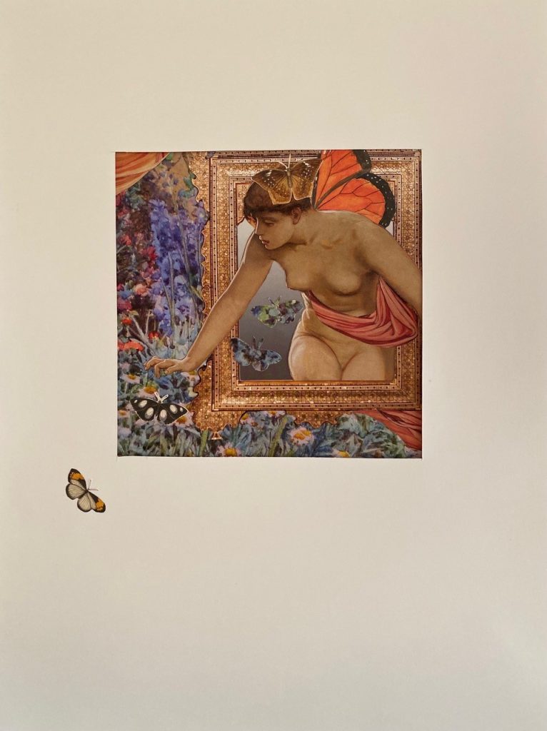 "Butterflies" (collage), 6x6" - NFS