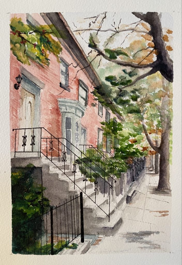 Jersey City (watercolor on paper), 6x9 - NFS