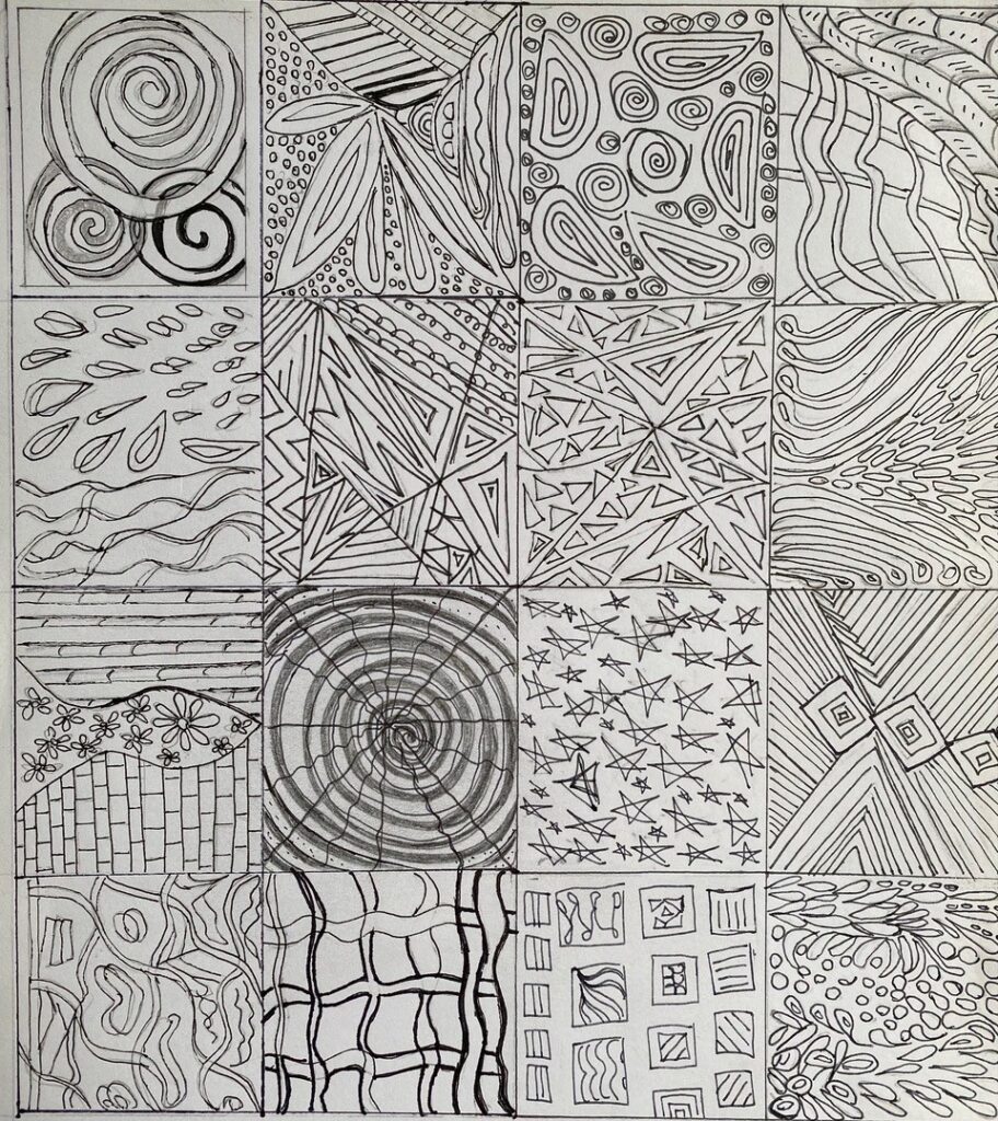 Zentangle (pencil & ink on paper) 8 3/4 X 9 1/2 - NFS
