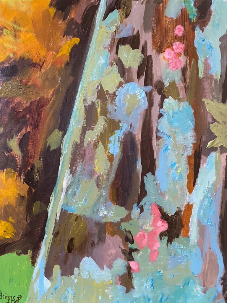 Woods Walk (acrylic on canvas), 12 x 16 - NFS