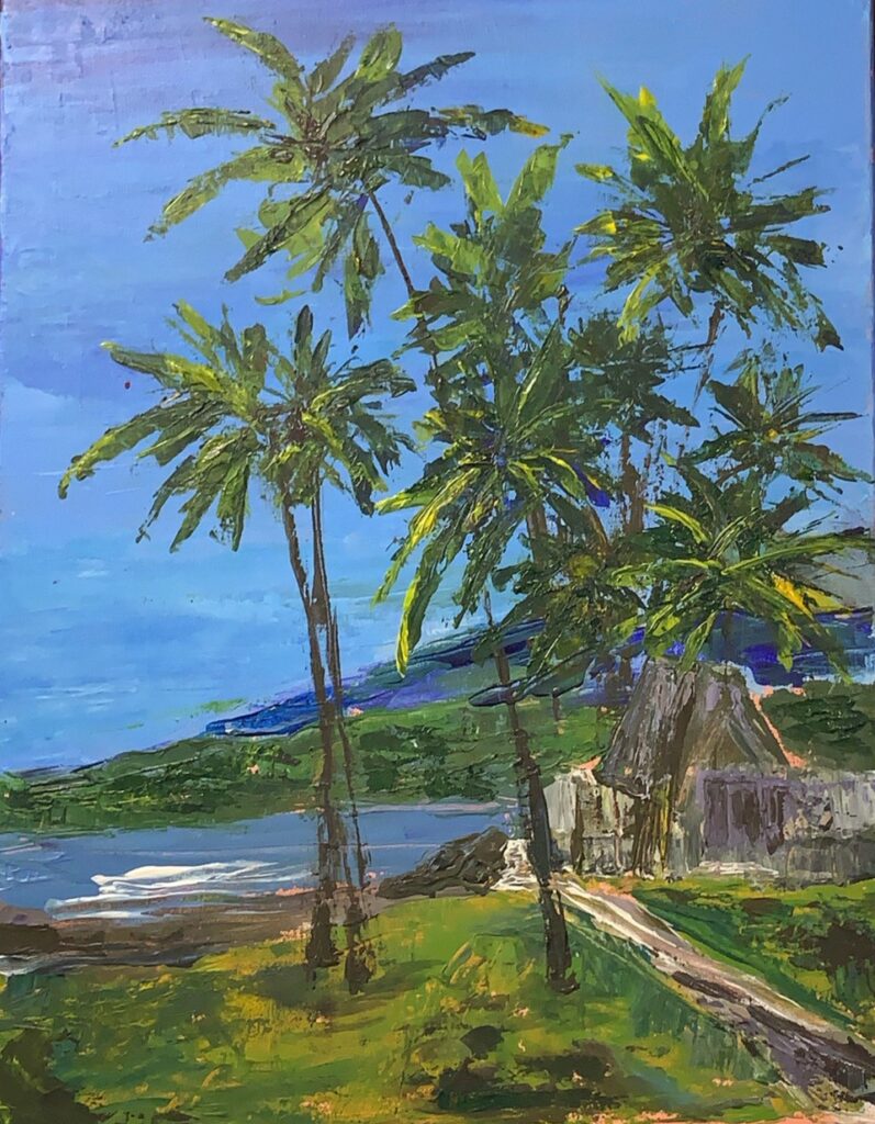Hawaiian Palms (acrylic on canvas, 16x20) - NFS