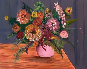 Bright Bouquet (acrylic on canvas), 16x20 - NFS