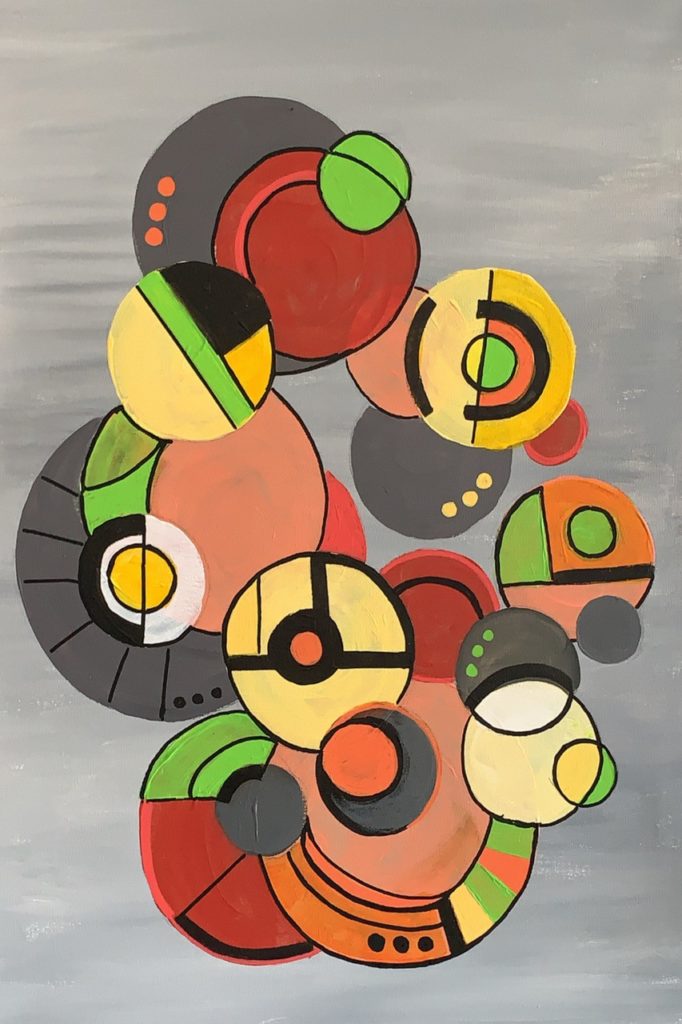 Circle Design (acrylic on canvas), 18 x 24 - NFS