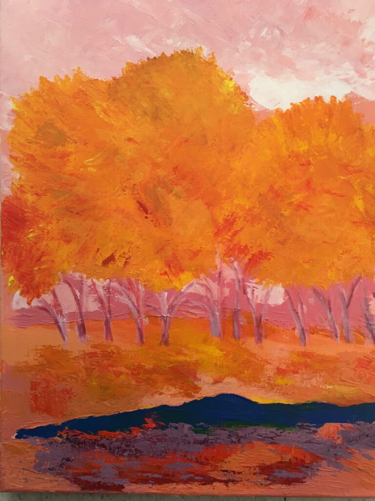 Orange Trees 1 (acrylic, 16x20) - Price Negotiable