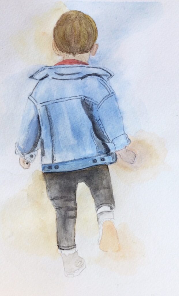 Little Boy (watercolor, 8x10) - NFS