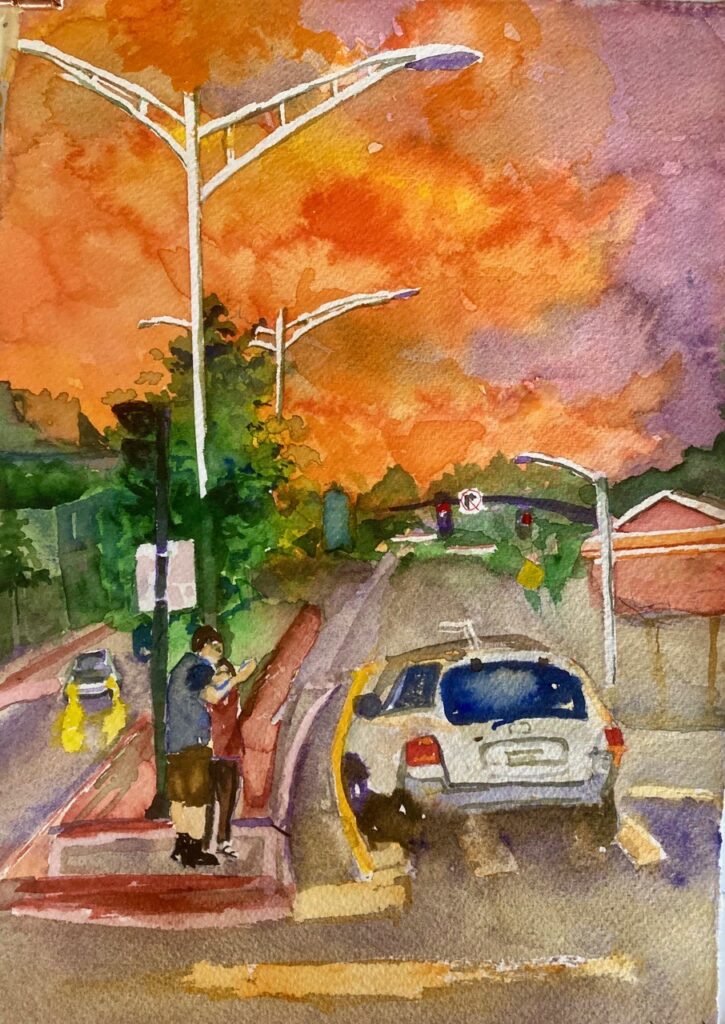 It's Real! (watercolor, 12x14) - NFS
