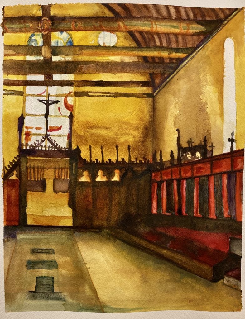 Hotel Dieu (watercolor on paper), 12x14 - $200