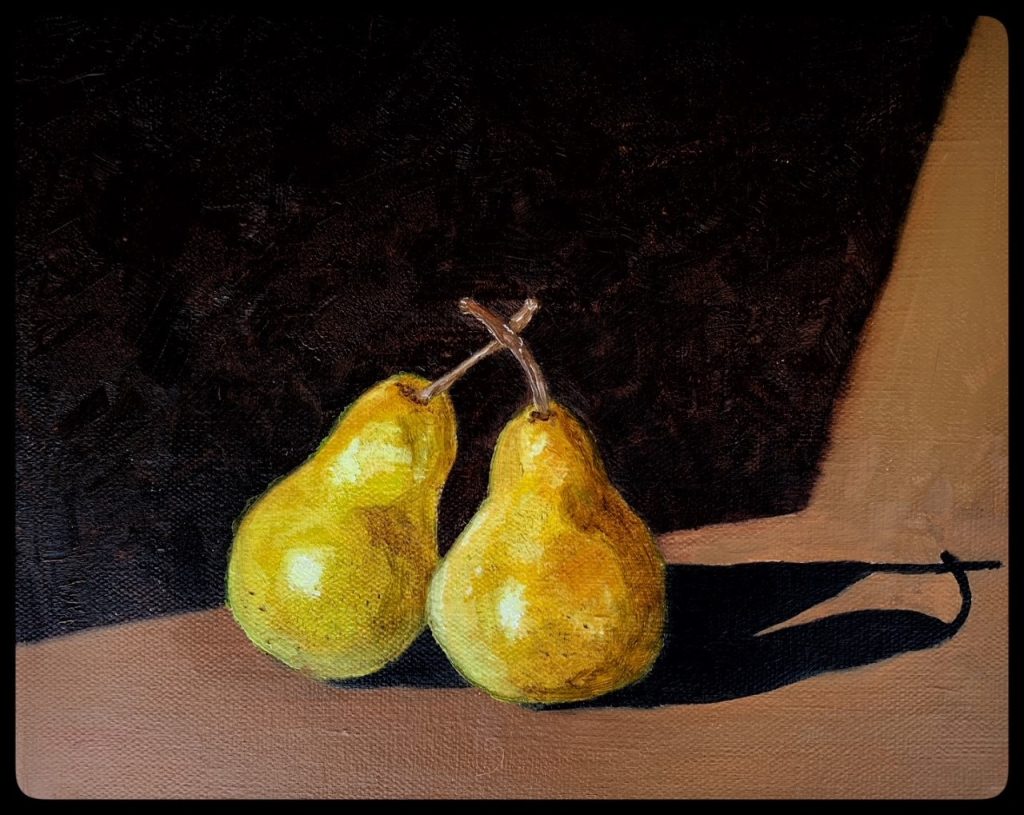 Quite the Pear (oil on canvas), 8x10 - $75