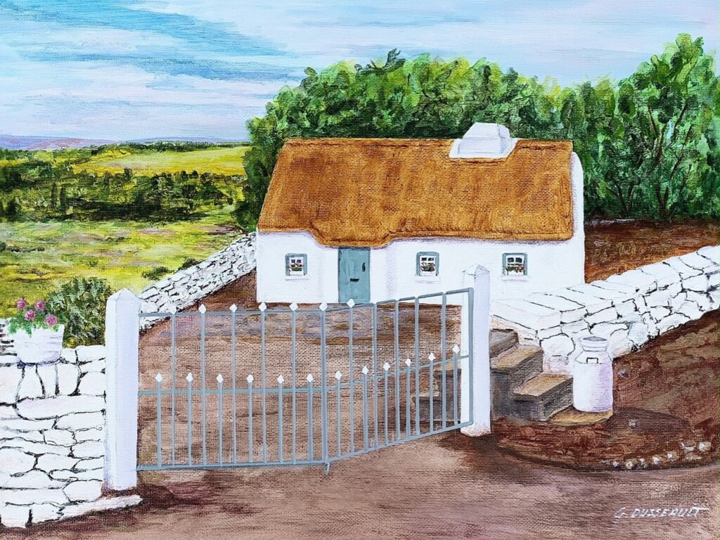 Mullylusty Cottage (acrylic on canvas, 11x14) - $275