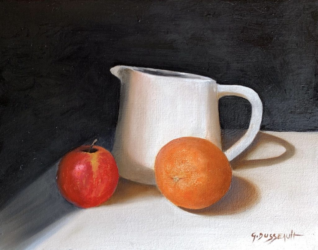 Still life with fruit (oil on canvas), 11x14” - NFS