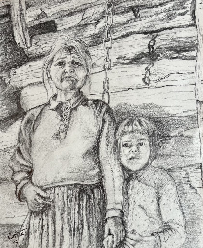 Navajo Circle of Life (pencil on paper), 11x14 - NFS