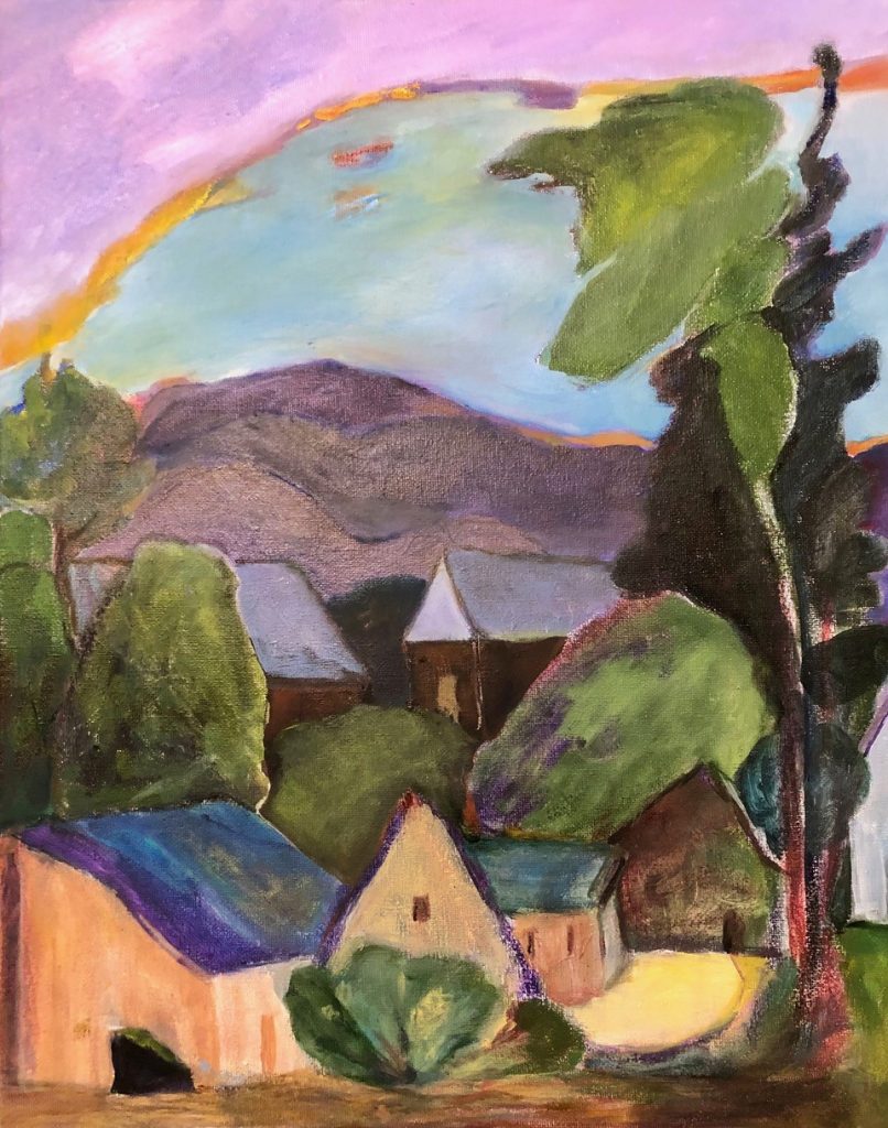 "Sunset" (after Felix Vallotton), (oil on canvas), 16x20" - $225