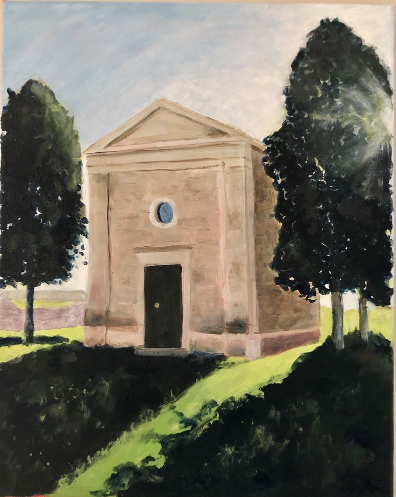 Chapel in Val d'Orcia, Tuscany (acrylic), NFS
