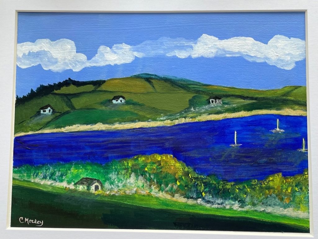 "Cork Landscape" (acrylic on canvas), 9x12" - NFS