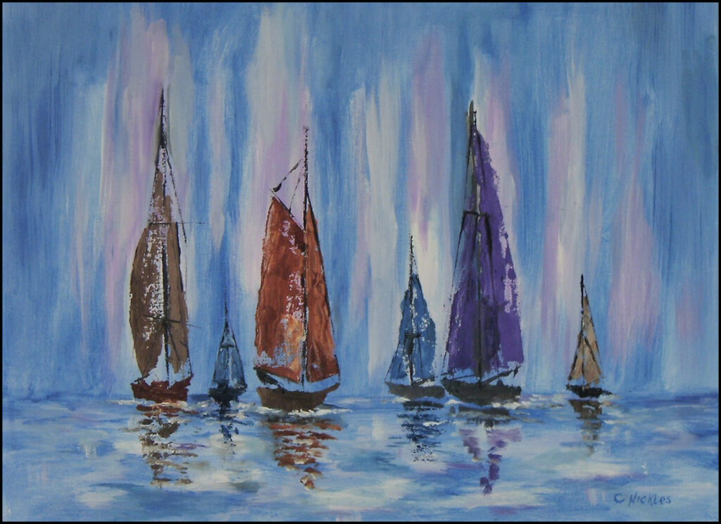 The Fleet Returns (oil on canvas, 12x16) - $100