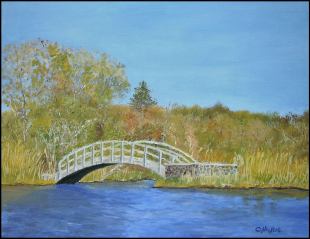Belleville Pond in Spring (oil on canvas panel, 11x14) - $100