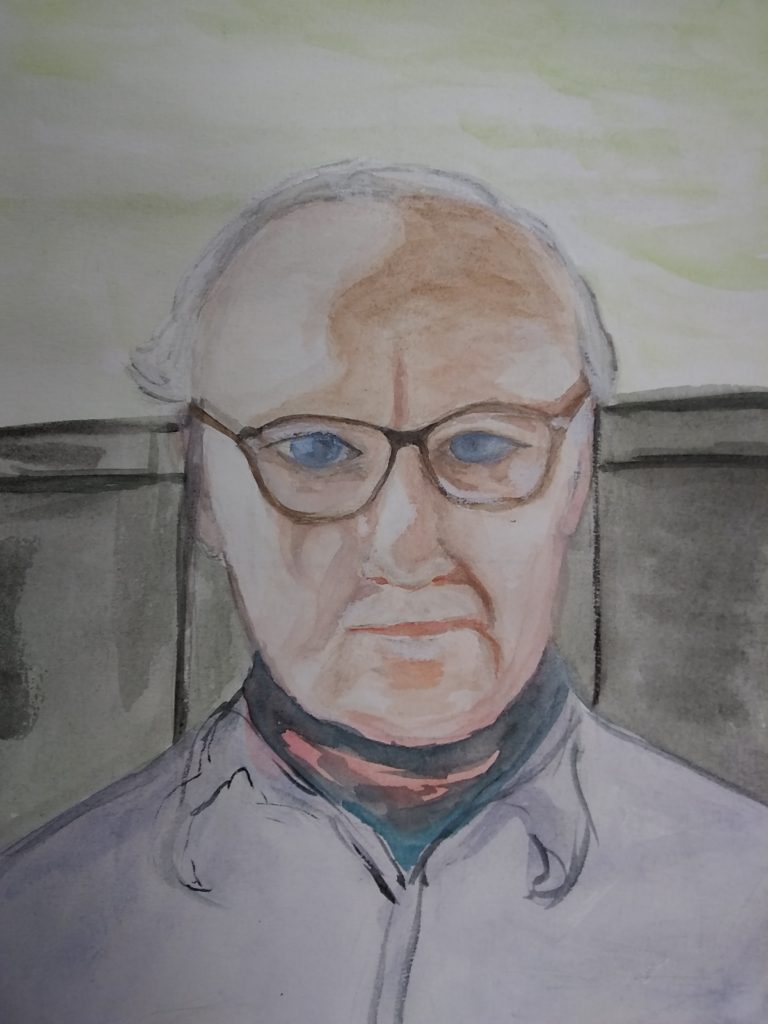 "Portrait of a Man" (watercolor), NFS