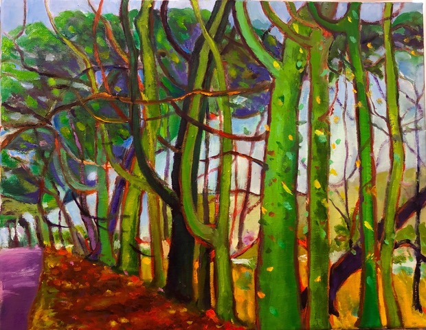 Carol Hansen "The Vineyard" (oil, 11x14), $150