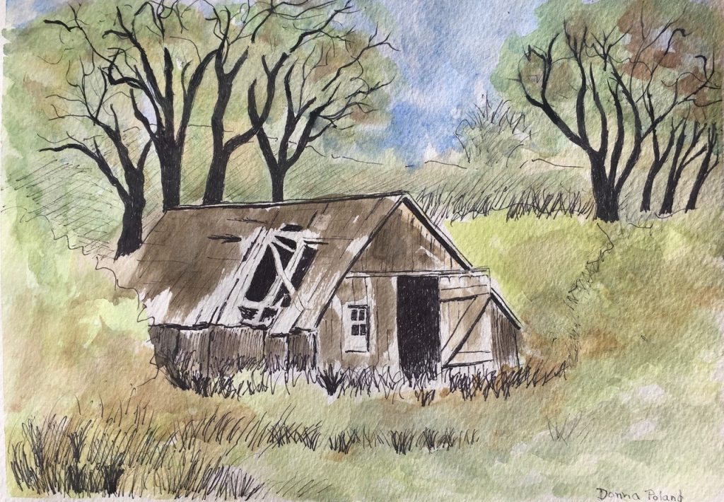 Old Barn (watercolor on paper), 9x12 - Price Negotiable