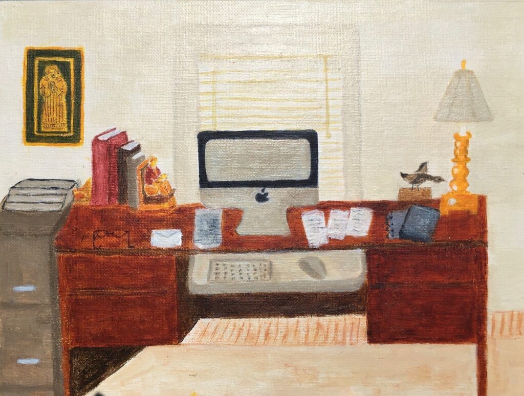 Home Office (acrylic on canvas board, 9x12) - NFS