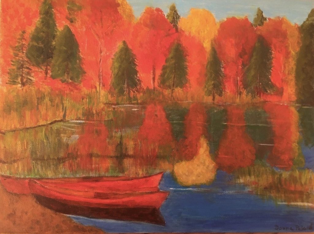 Fall in Vermont (acrylic on canvas panel), 9 x 12 - Price negotiable