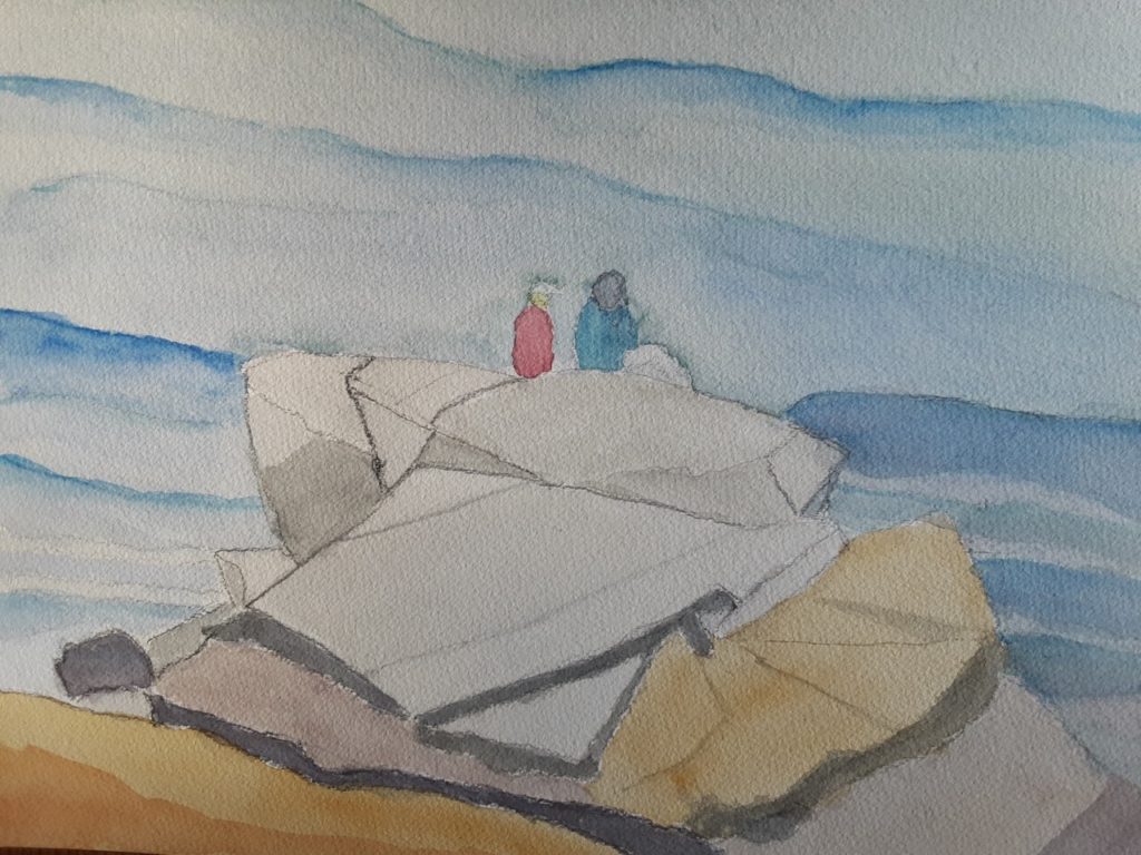 "Beaver Tail View" (watercolor) - NFS