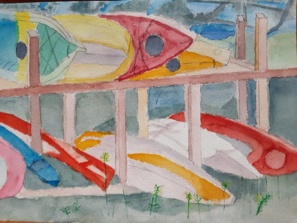 "Bristol Boat Rack"(watercolor) - NFS