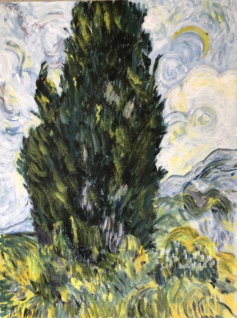 A Take on Van Gogh (acrylic), SOLD