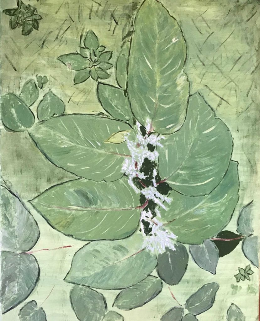 "Untitled Flora" (acrylic), $100