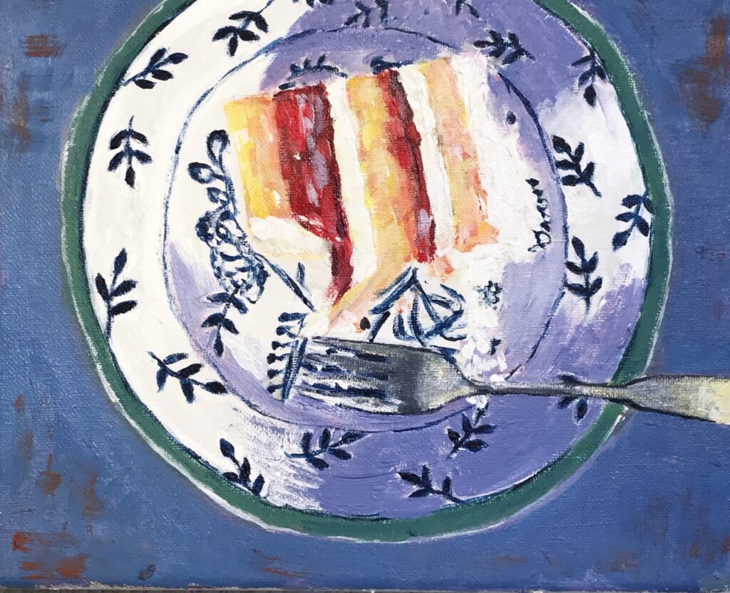 Strawberry Shortcake (acrylic on canvas, 8x10) - Price Negotiable