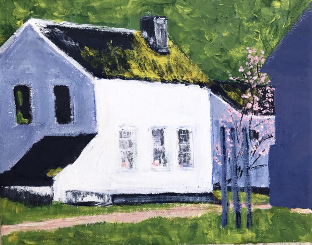 Great Falls, MD Outbuildings (acrylic on canvas, 8x10) - Price Negotiable