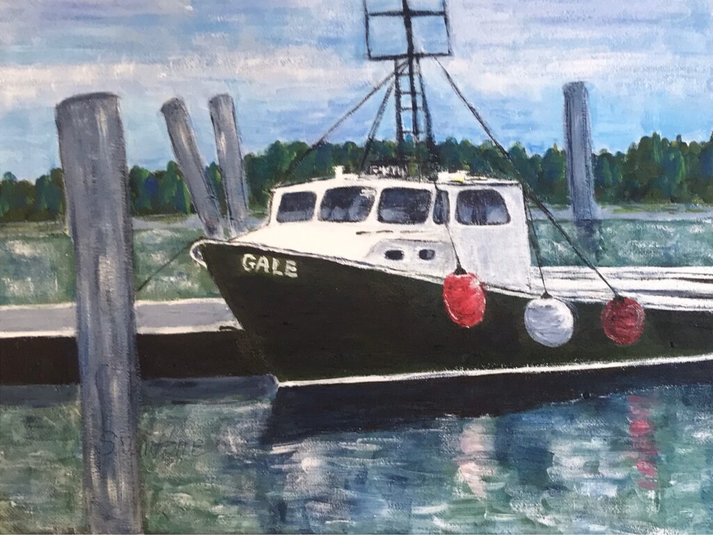 Westport Point (acrylic on framed stretched canvas, 11x14) - $175
