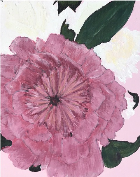 Susan Van Horne "Pink and White Peonies" (acrylic), Neg