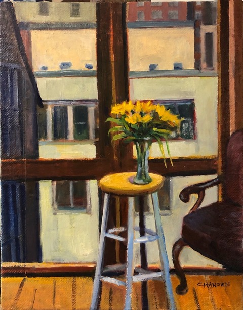 Carol Hansen "View from the Studio" (oil, 11x14), SOLD