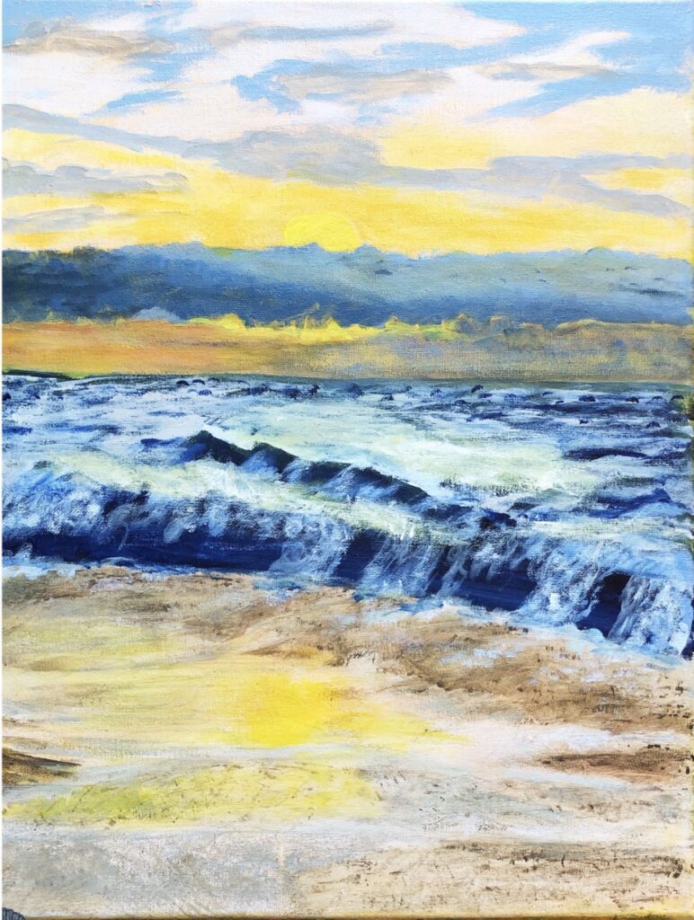 Rhode Island Sunset (acrylic on canvas, 16x20) - Price Negotiable