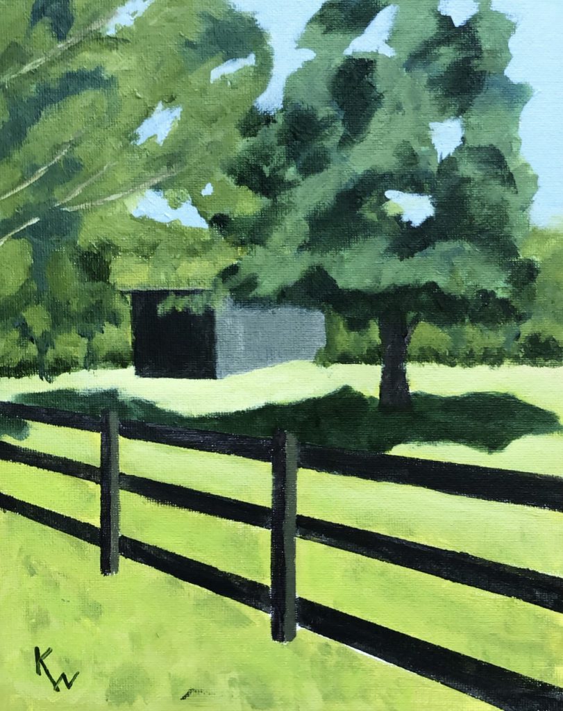Sylvan Pasture (acrylic on canvas board), 8x10 - Price Negotiable