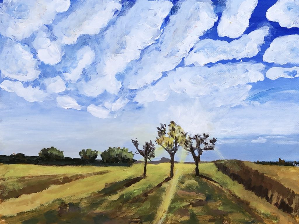 Fall Sunlight (acrylic on canvas board), 8x10 - $50