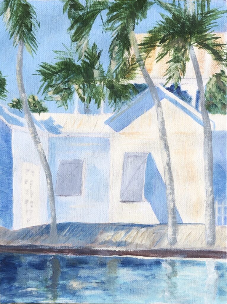 Light and Shadow: Morning, Key West (acrylic on canvas board, 8x10) - NFS