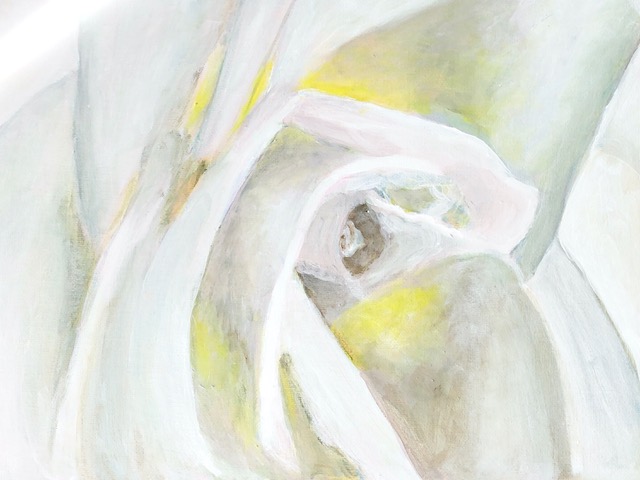 Kathy Webster "White Rose" (acrylic), NFS