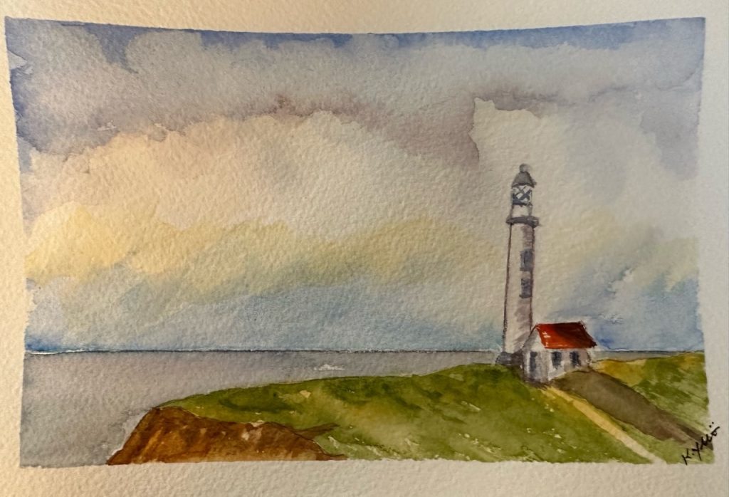 New England Light (watercolor on paper), 6x9” - $75