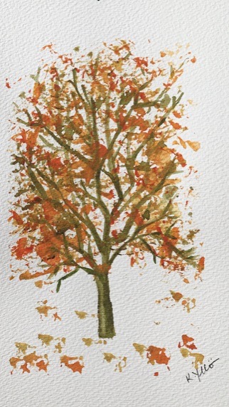 October (watercolor, 7x10) - $75